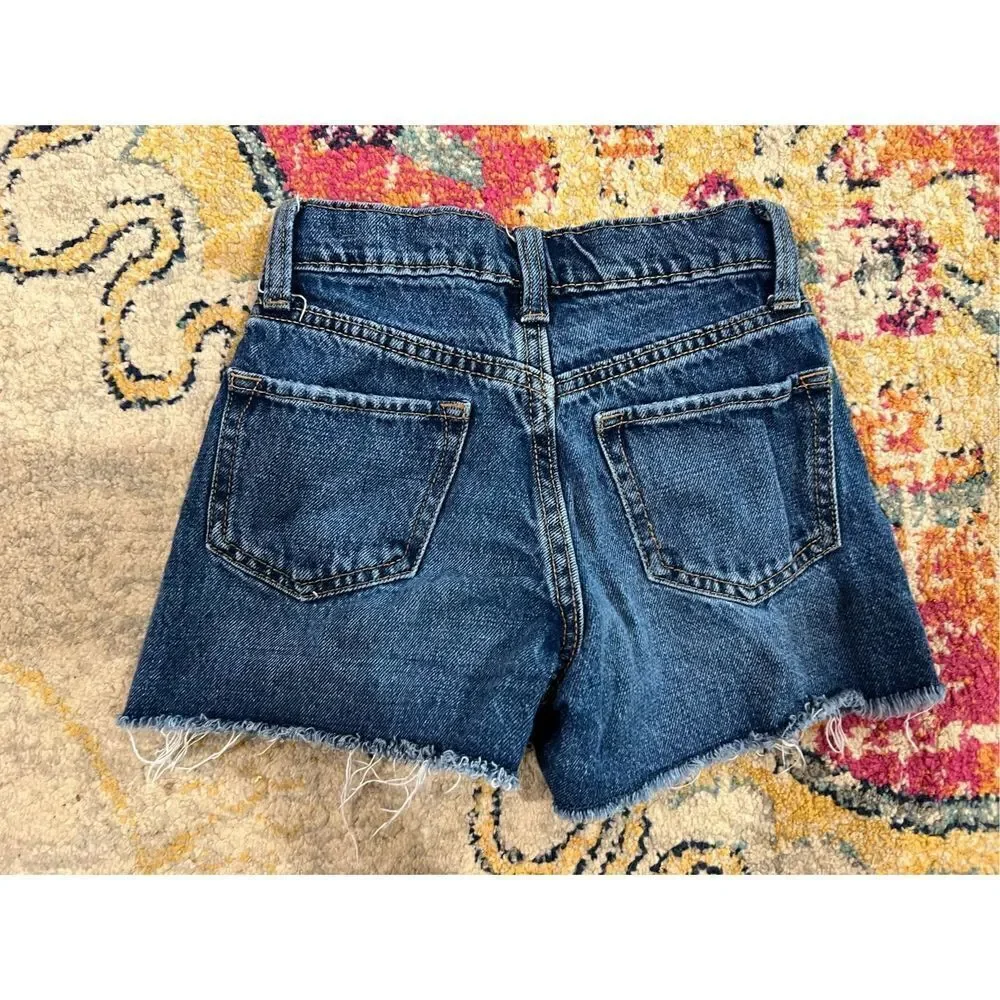 Old Navy High Rise Distressed American Flag Denim Shorts S